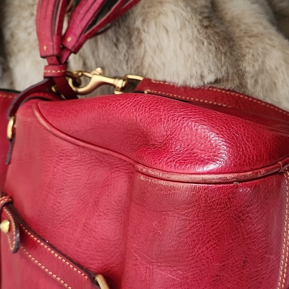 Dooney & Bourke (Retired Color-Raspberry) Florentine Sachel (large) - Picture 5 of 12